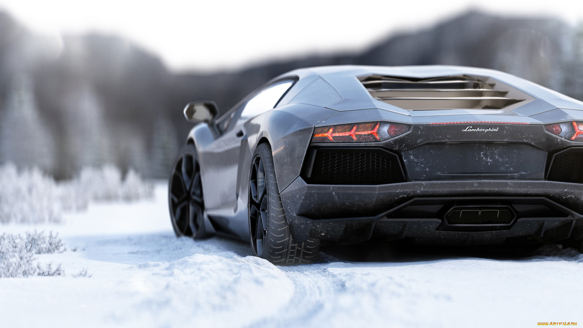 РћР±РѕРё Lamborghini Aventador White